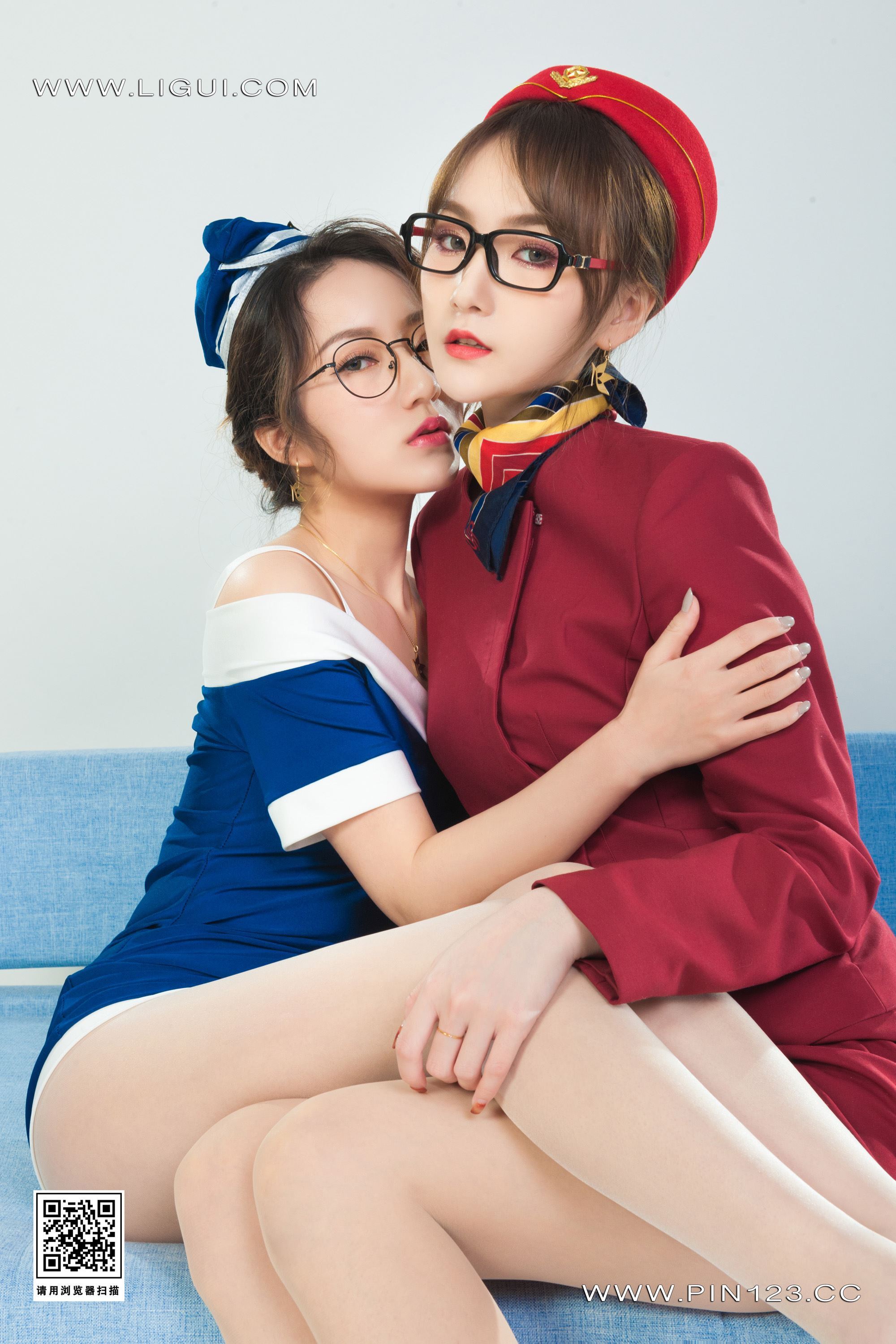 Ligui丽柜 2022.11.11 双生花-空中丝欲 汐汐＆心心